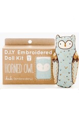 Kiriki Press Horned Owl - Embroidery Kit w/ Hoop