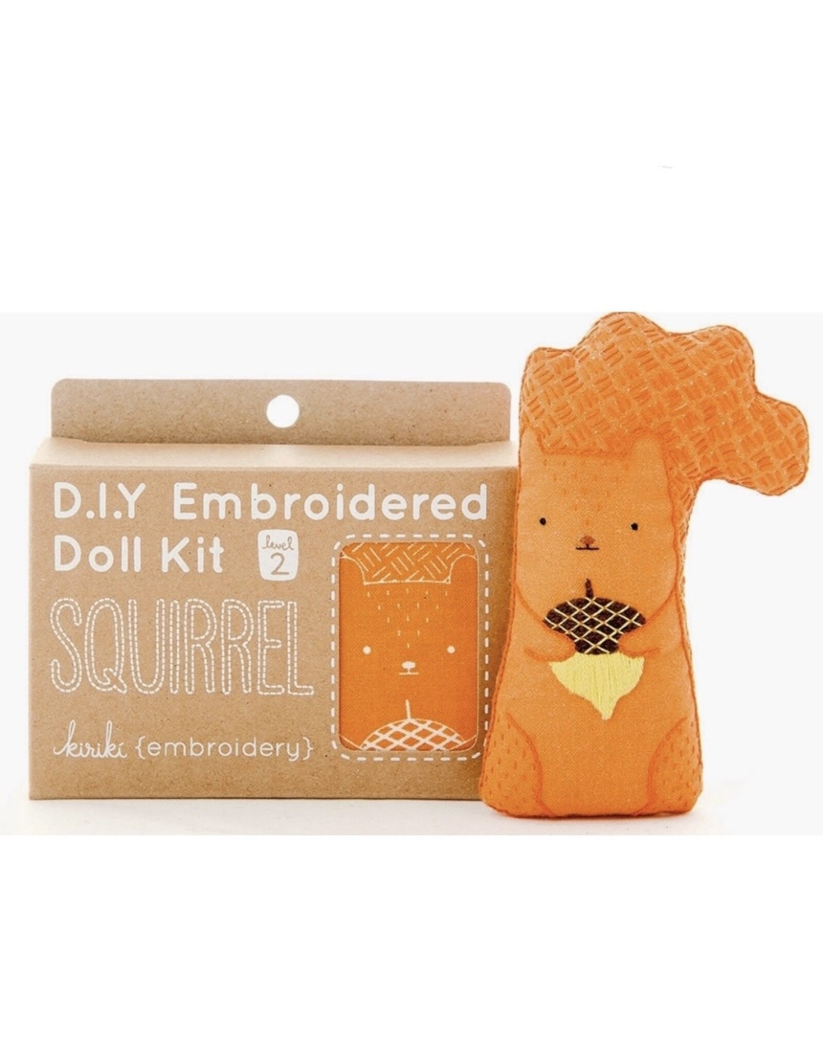 Kiriki Press SALE Squirrel - Embroidery Kit w/ Hoop