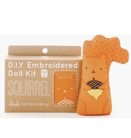 Kiriki Press SALE Squirrel - Embroidery Kit w/ Hoop