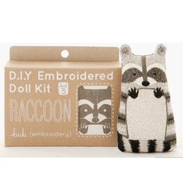 Kiriki Press SALE Raccoon - Embroidery Kit w/ Hoop