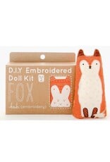 Kiriki Press Fox - Embroidery Kit w/ Hoop