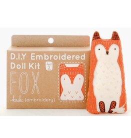 Kiriki Press Fox - Embroidery Kit w/ Hoop