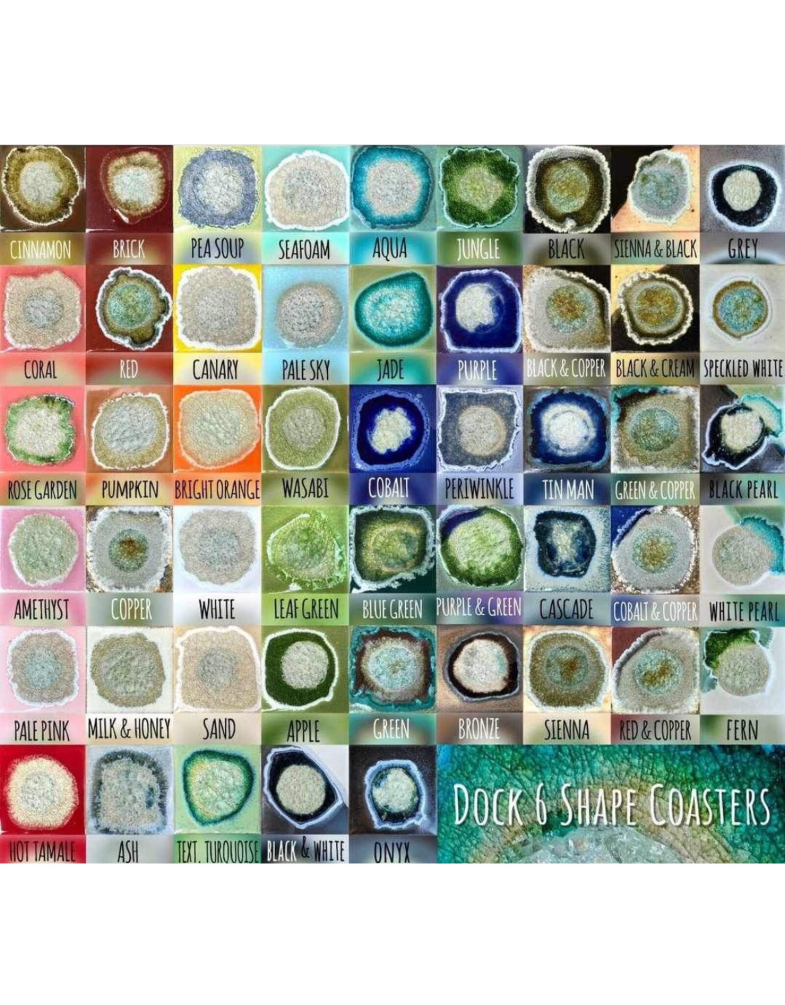 Dock 6 Pottery SALE Glass Coaster - Hot Tamale