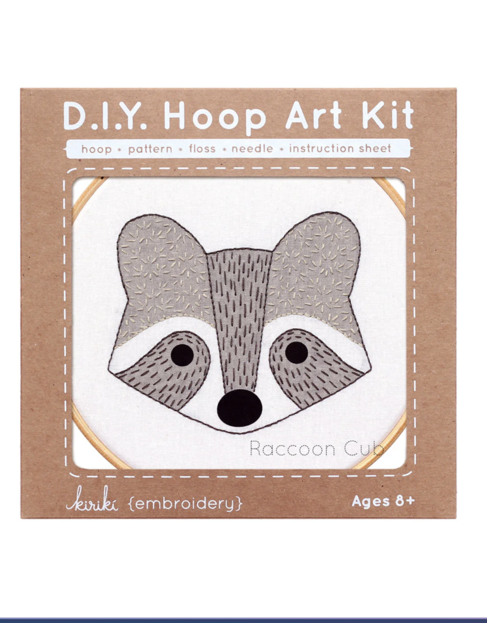 Kiriki Press Raccoon Cub - Hoop Art Kit