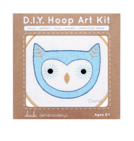 Kiriki Press Owl - Hoop Art Kit