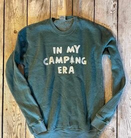 Oat Collective Camping Era Crew Sweatshirt - Dusty Forest