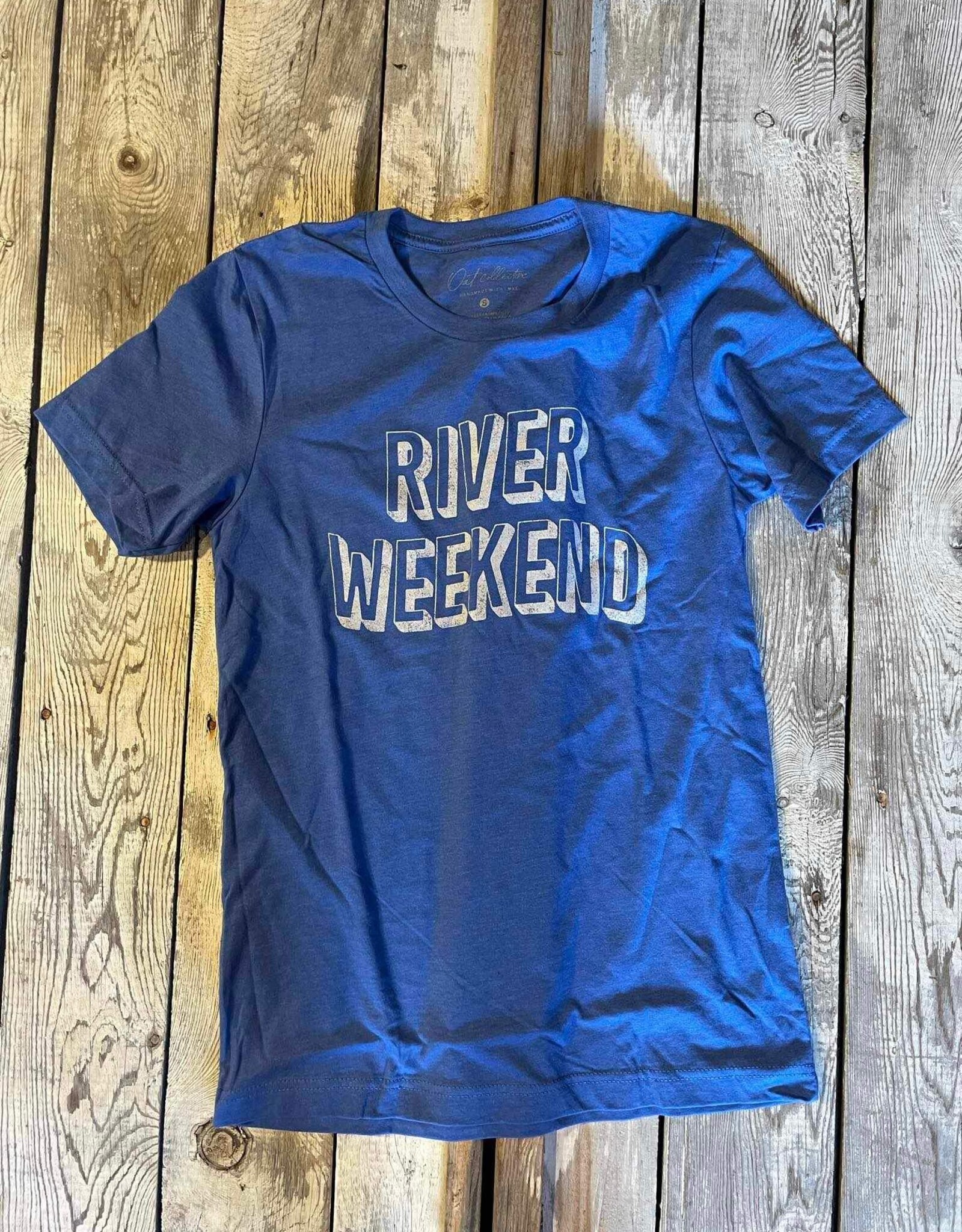 Oat Collective SALE River Weekend Graphic T-Shirt - Heather Royal