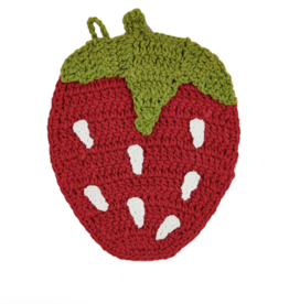 Mudpie Strawberry Crochet Trivet