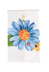 Mudpie Blue Spring Flower Towel