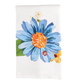 Mudpie Blue Spring Flower Towel