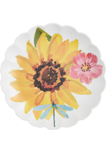 Mudpie SALE Yellow Floral Melamine Plate