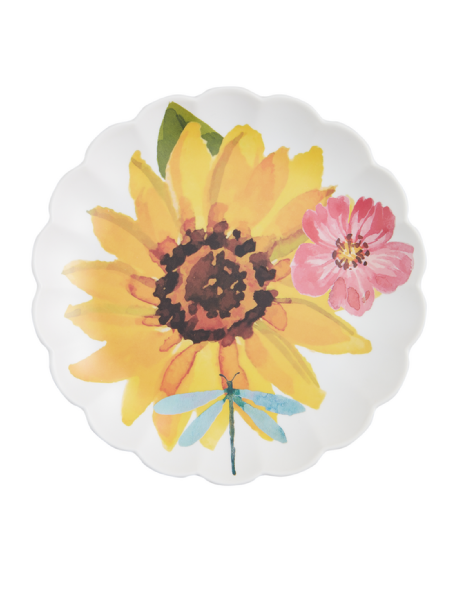 Mudpie SALE Yellow Floral Melamine Plate