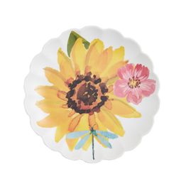 Mudpie SALE Yellow Floral Melamine Plate