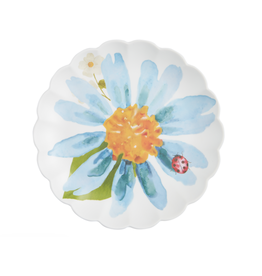 Mudpie Blue Floral Melamine Plate