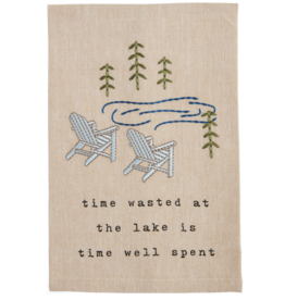 Mudpie Time Embroidery Lake Towel