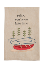 Mudpie SALE Relax Embrodery Lake Towel