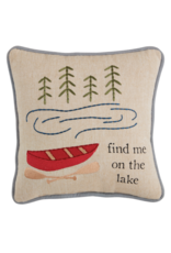 Mudpie Find Me Embroidered Pillow