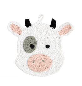 Mudpie Cow Crochet Trivet