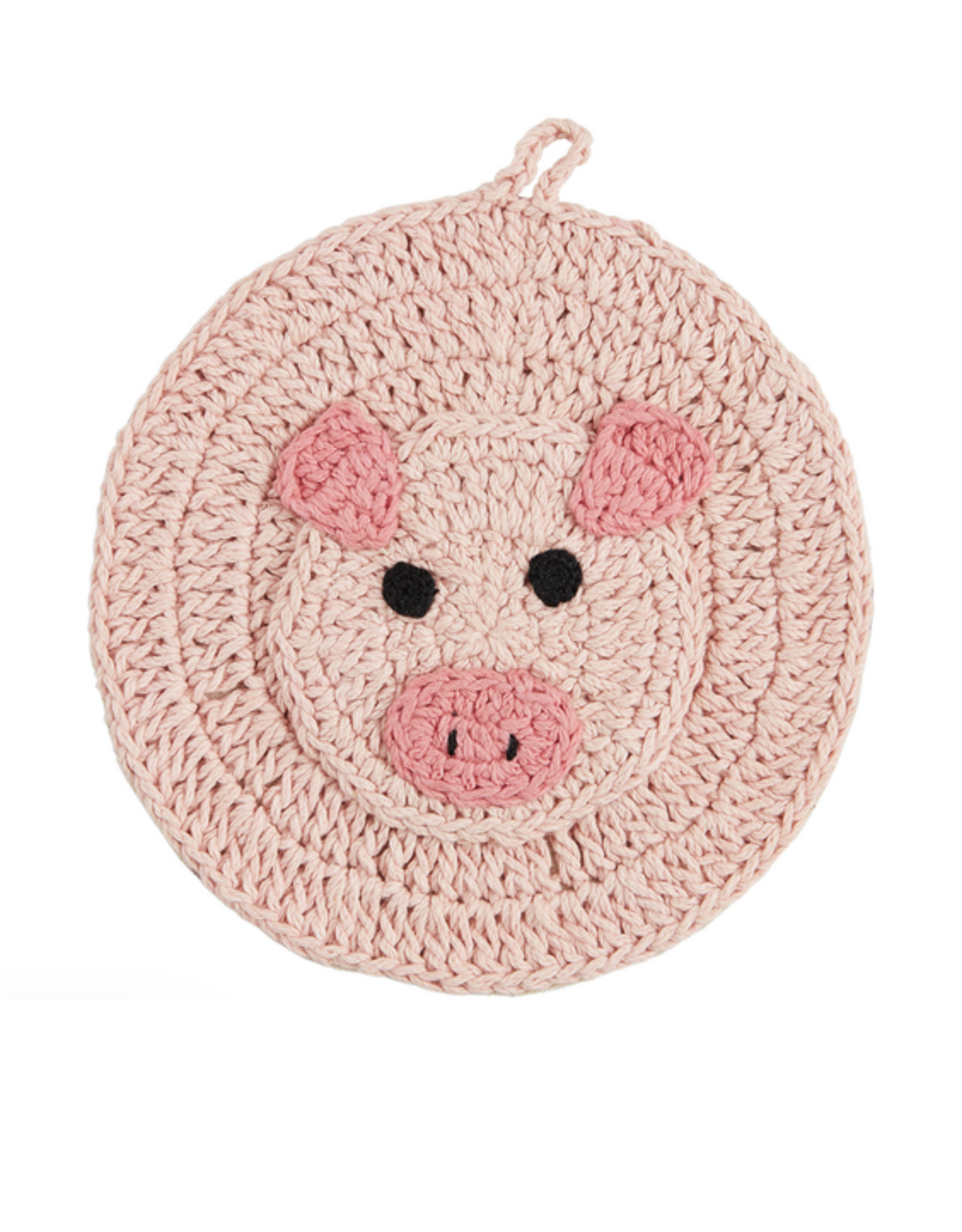 Mudpie Pig Crochet Trivet