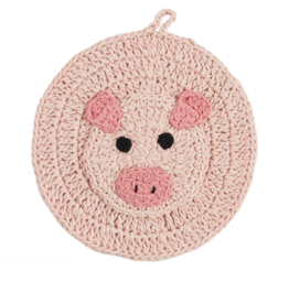 Mudpie Pig Crochet Trivet