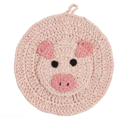 Mudpie SALE Pig Crochet Trivet