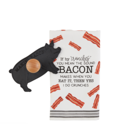 Mudpie SALE Bacon Press & Towel Set