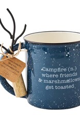 Mudpie Navy S'mores Enamel Mug Set