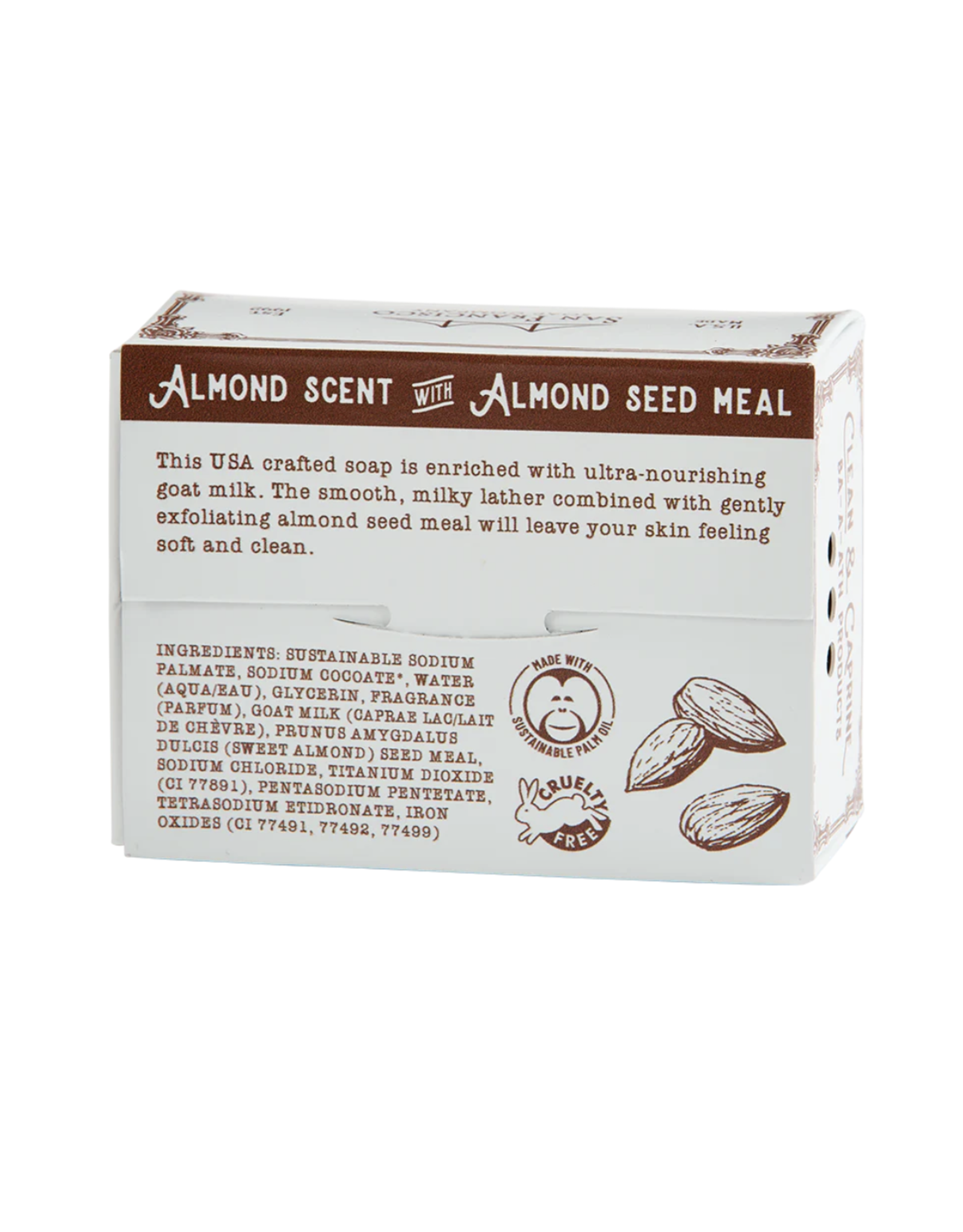 San Francisco Soap Company Goat Milk Pressed Bar Soap - Almond