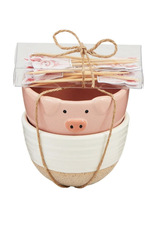 Mudpie Pig Farm Bowl & Toothpick Set