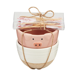 Mudpie Pig Farm Bowl & Toothpick Set