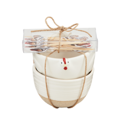 Mudpie SALE Chicken Farm Bowl & Toothpick Set