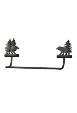 Park Designs 16'' Towel Bar - Cast Black Bear