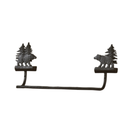 Park Designs 16'' Towel Bar - Cast Black Bear