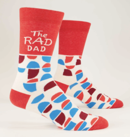 Blue Q The Rad Dad Men's Crew Sock