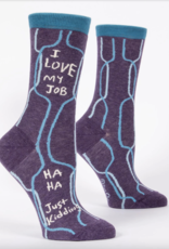 Blue Q I Love My Job Crew Socks