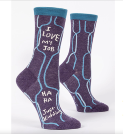 Blue Q I Love My Job Crew Socks