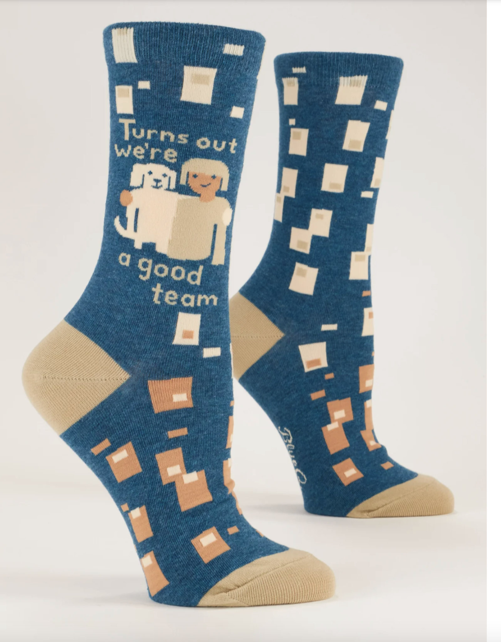 Blue Q We're A Good Team Crew Socks