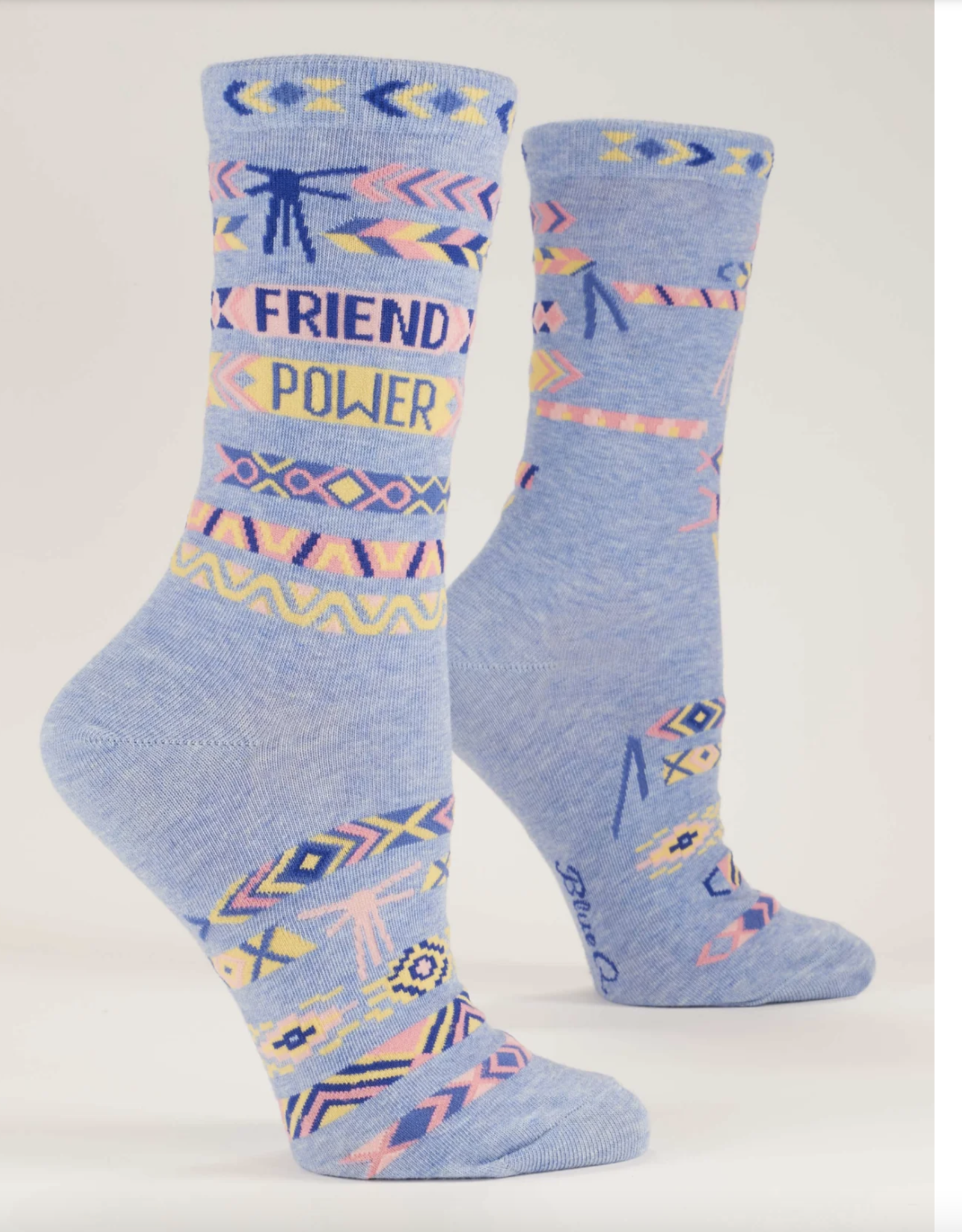 Blue Q Friend Power Crew Socks