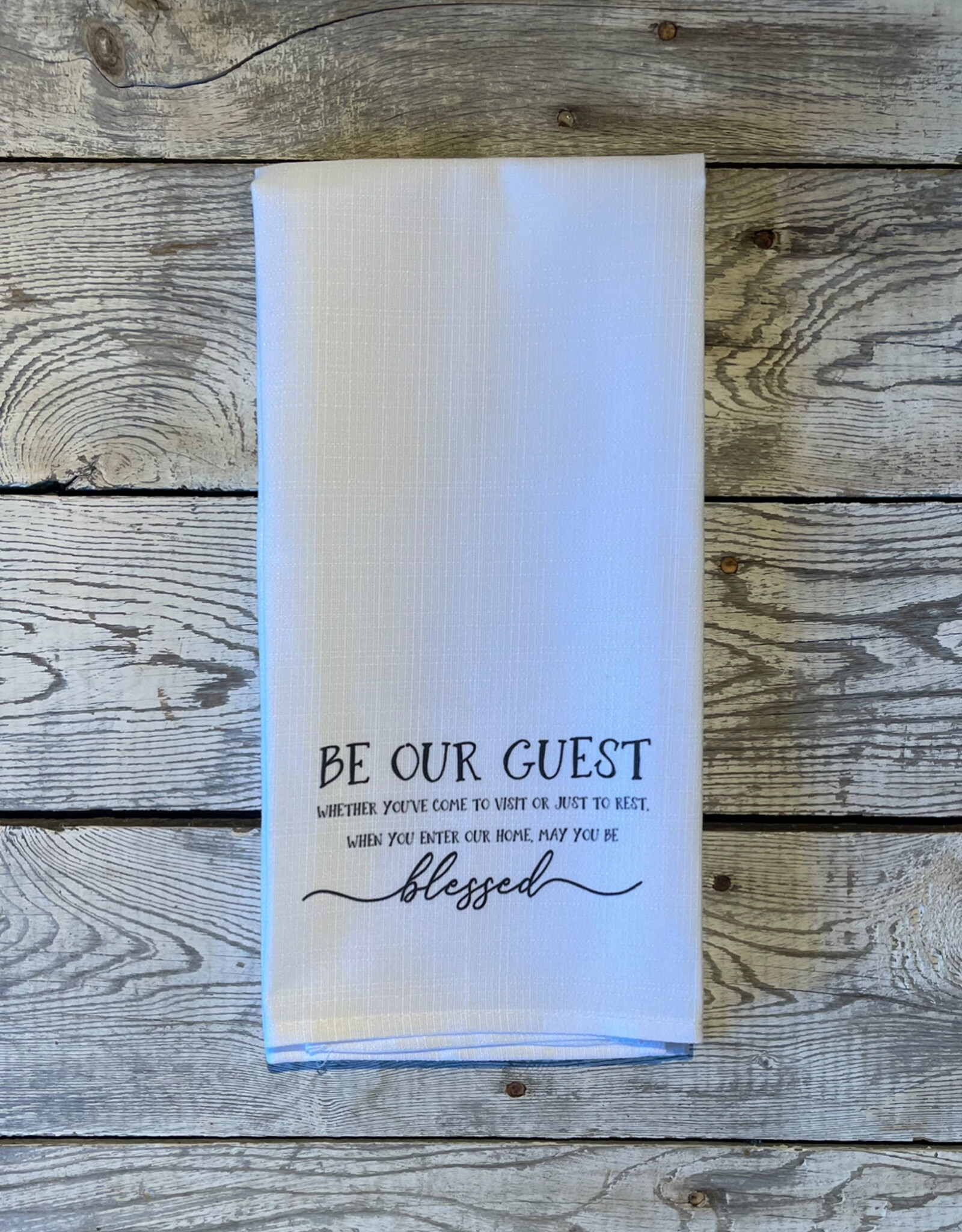 Little Birdie Blessed Guest Dish Towel