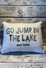 Little Birdie Striped Go Jump in the Lake Pillow - Soo Lake
