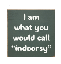 Sawdust City SALE I am "indoorsy" Sign