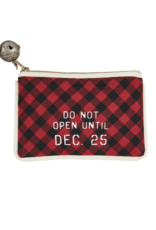 Mudpie SALE Do Not Open Check Gift Pouch
