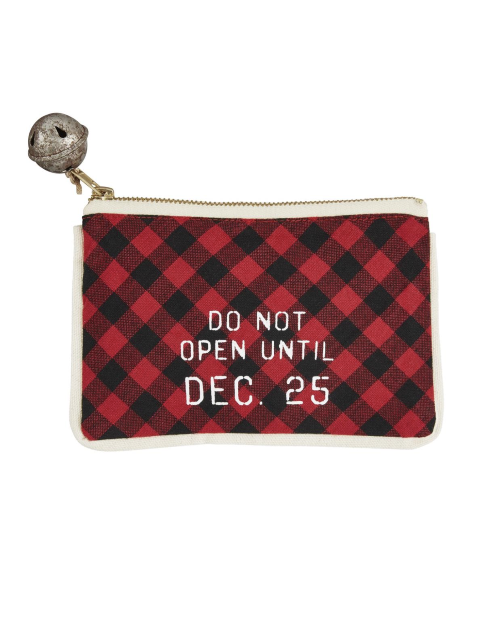 Mudpie SALE Do Not Open Check Gift Pouch