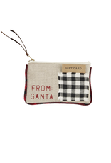 Mudpie From: Santa Check Gift Pouch