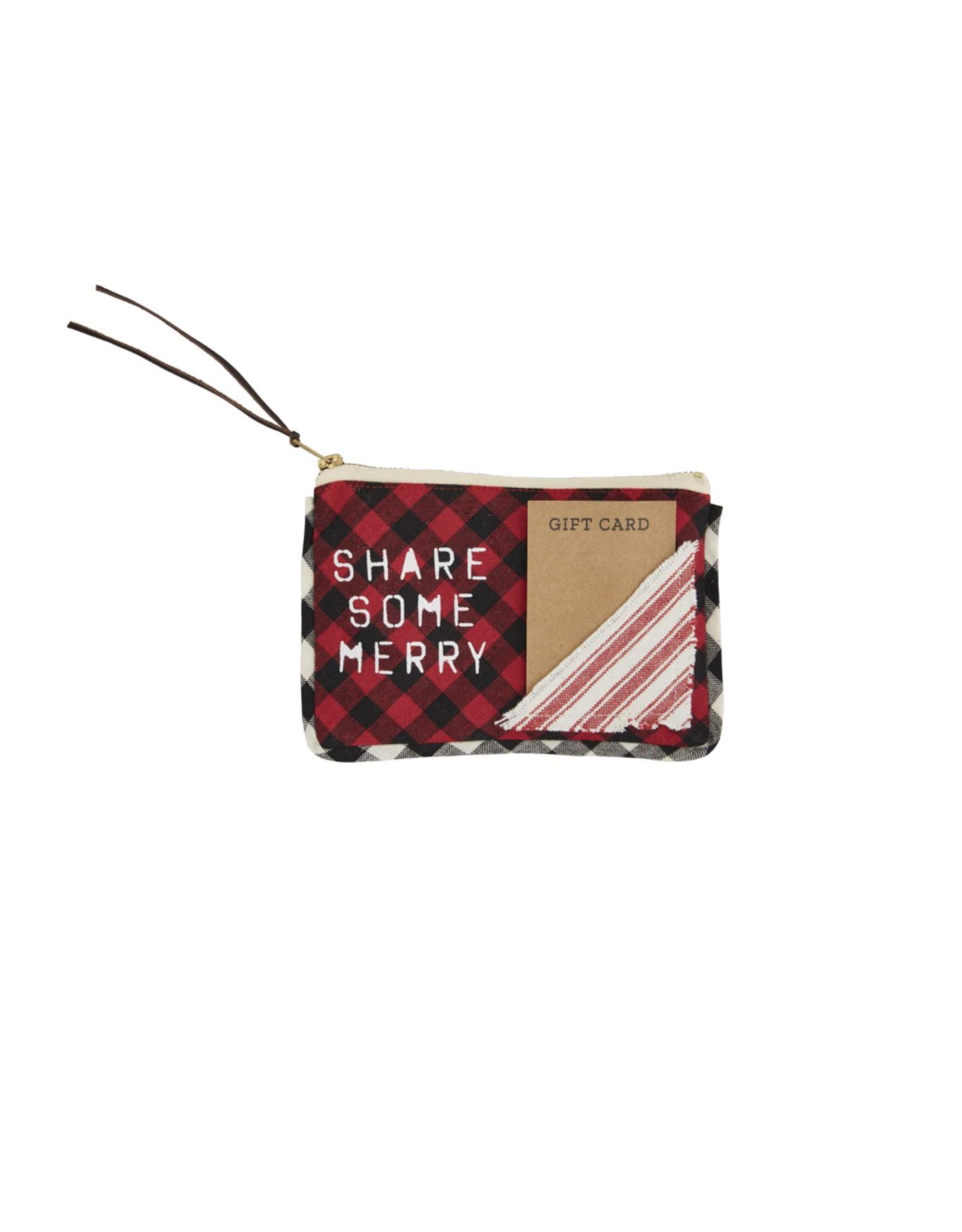 Mudpie Share Some More Check Gift Pouch