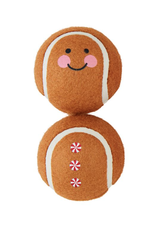 Mudpie Christmas Character Tennis Ball Set - Gingerbread Man