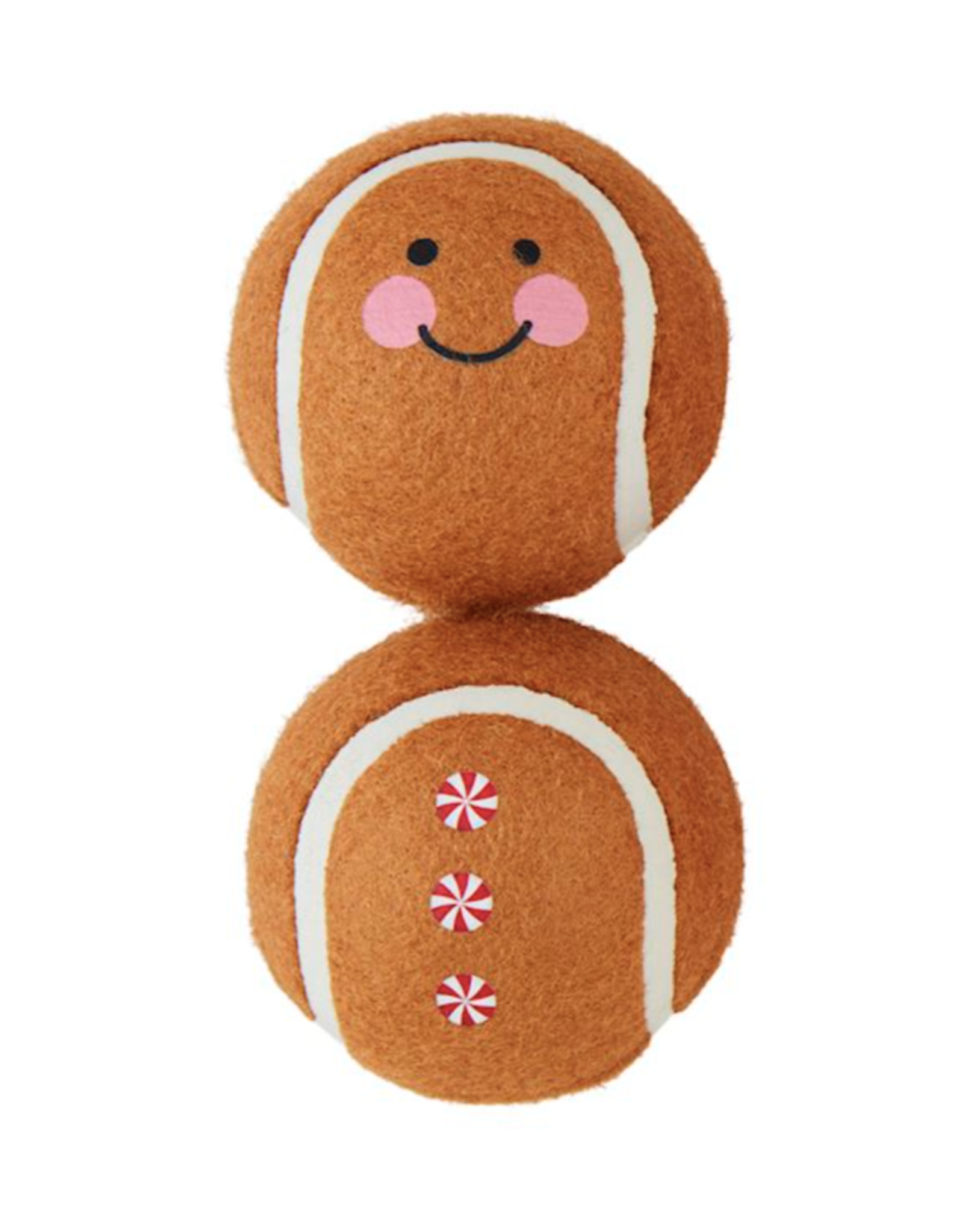 Mudpie Christmas Character Tennis Ball Set - Gingerbread Man
