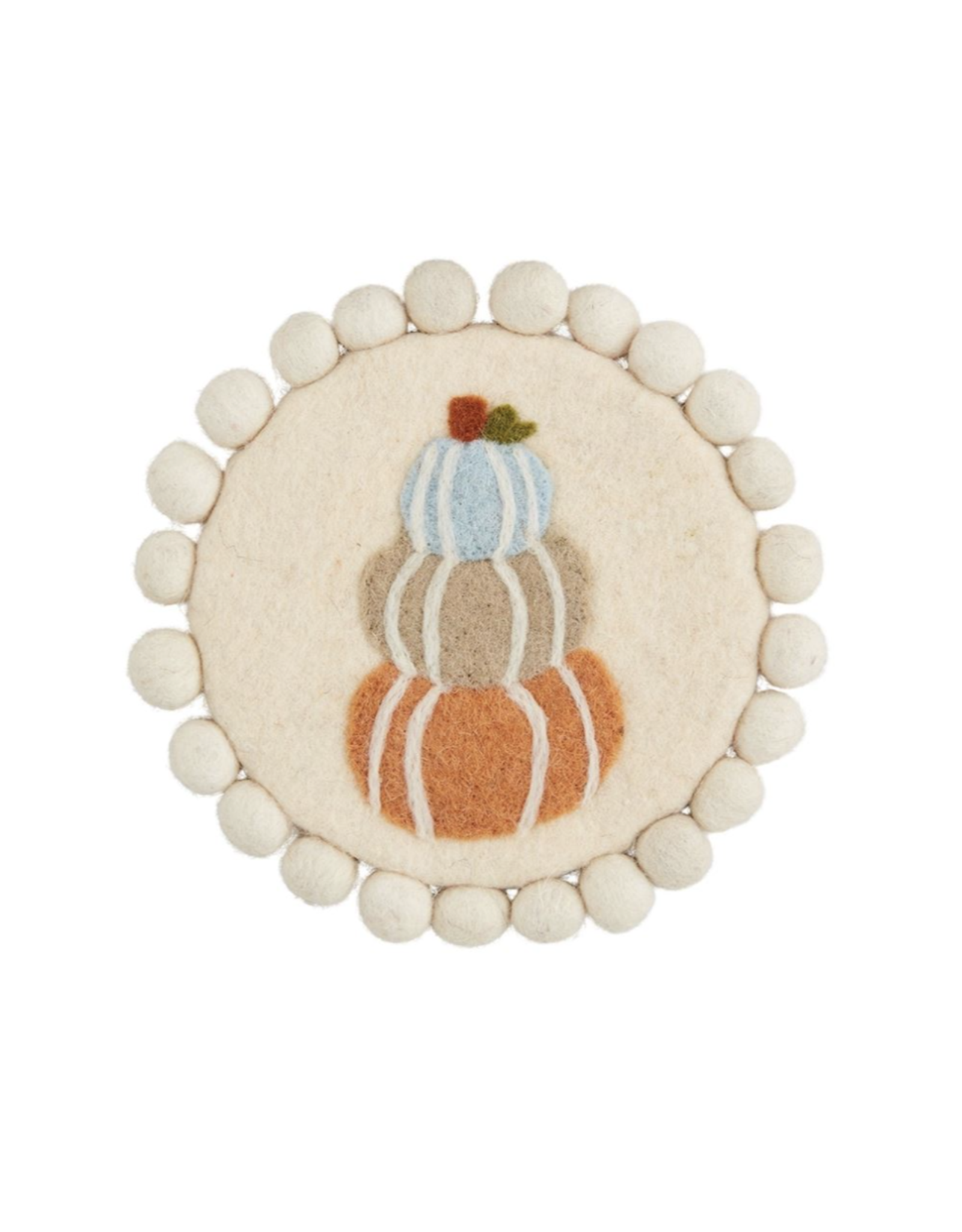 Mudpie Felt Stacked Pumpkin Trivet