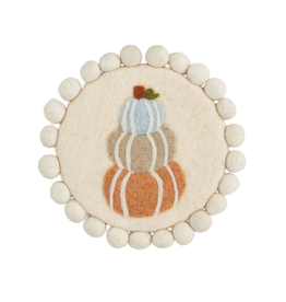 Mudpie Felt Stacked Pumpkin Trivet