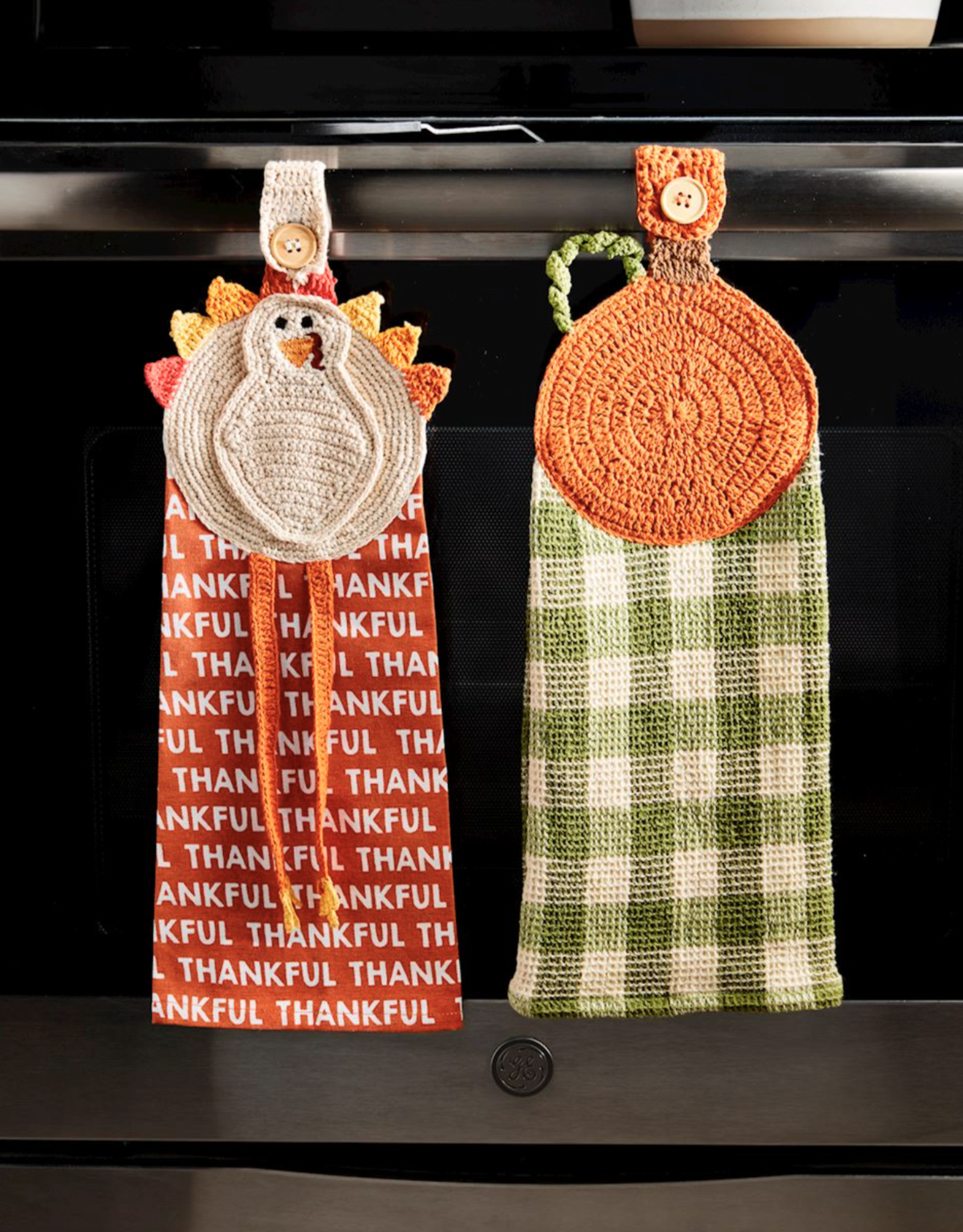 Mudpie Pumpkin Crochet Hanging Towel